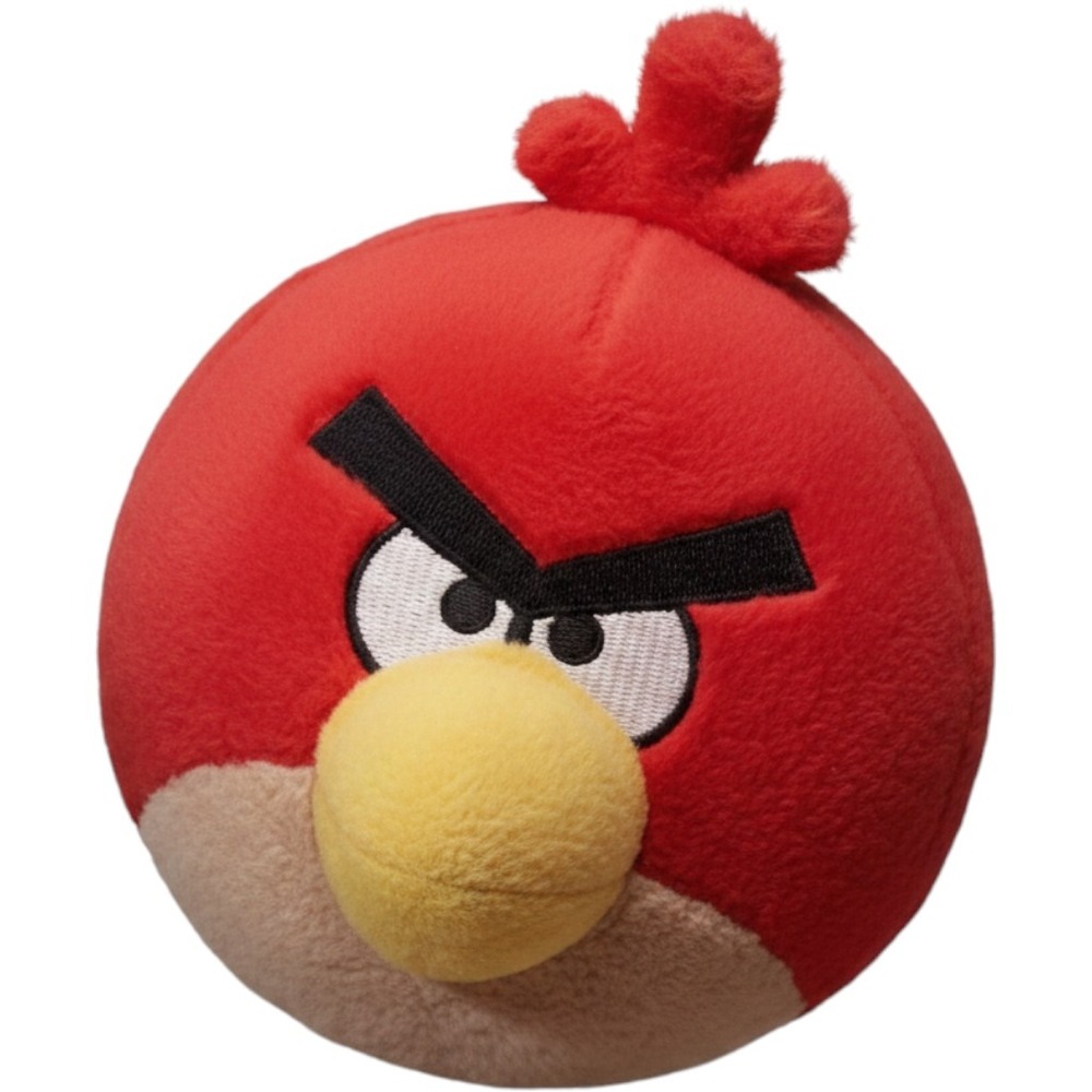 Angry Birds Red Bird Plush 5 inch Stuffed Animal Commonwealth Toy 2010 Red Round